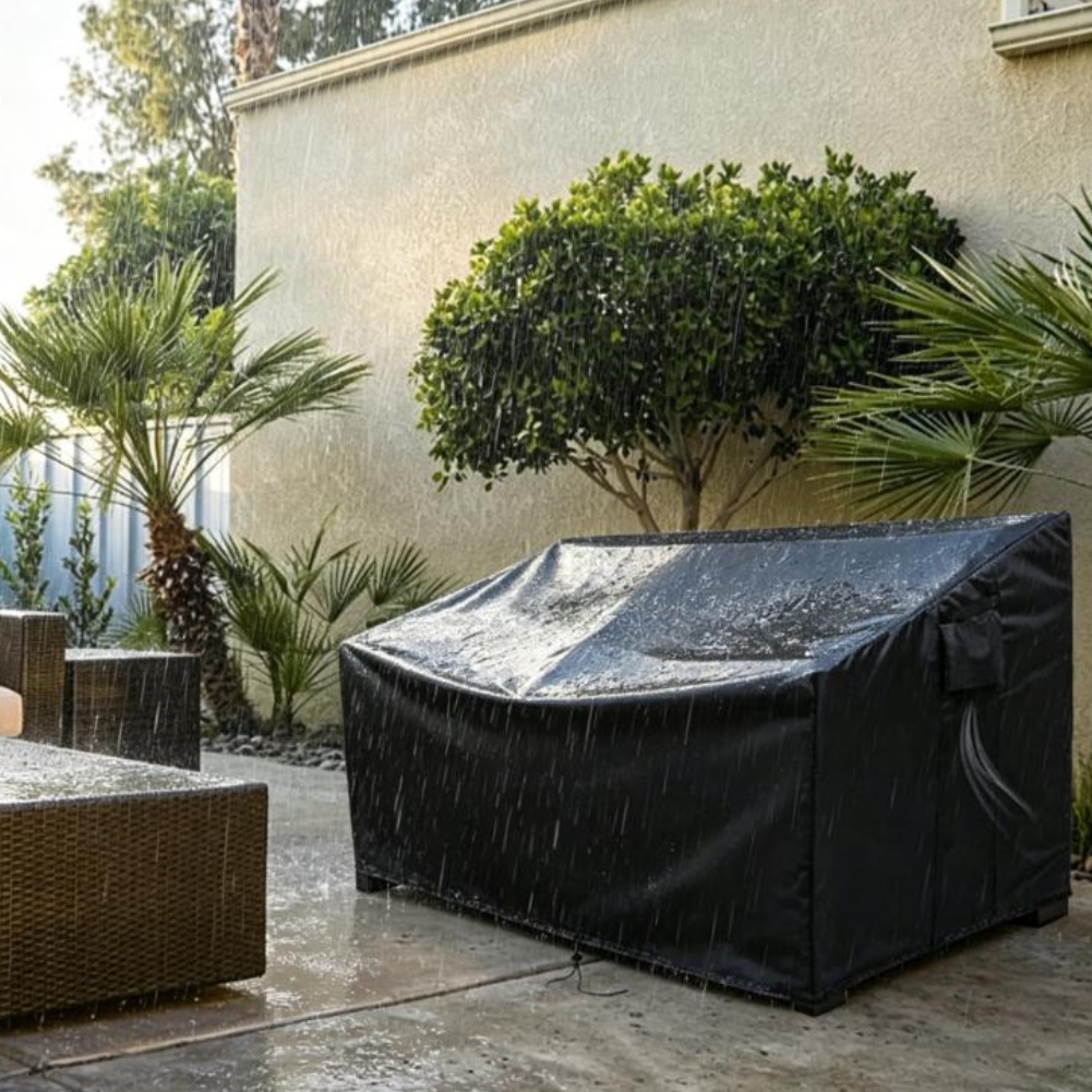 Outdoor Furniture Heavy - Zware, waterdichte buitensofa hoes, tuinmeubelhoes, zwarte