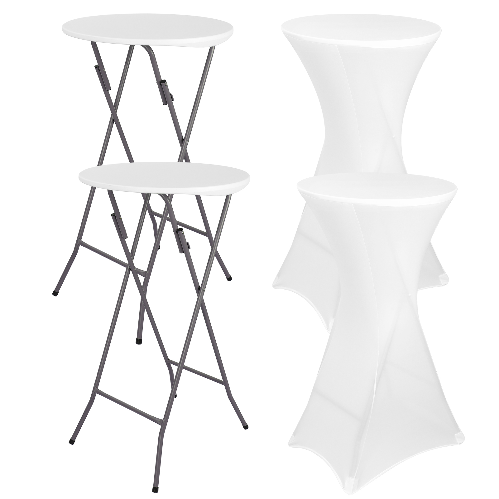 Outdoor Furniture Dining Set - 2-delige set 24 inch hoge cocktailtafels