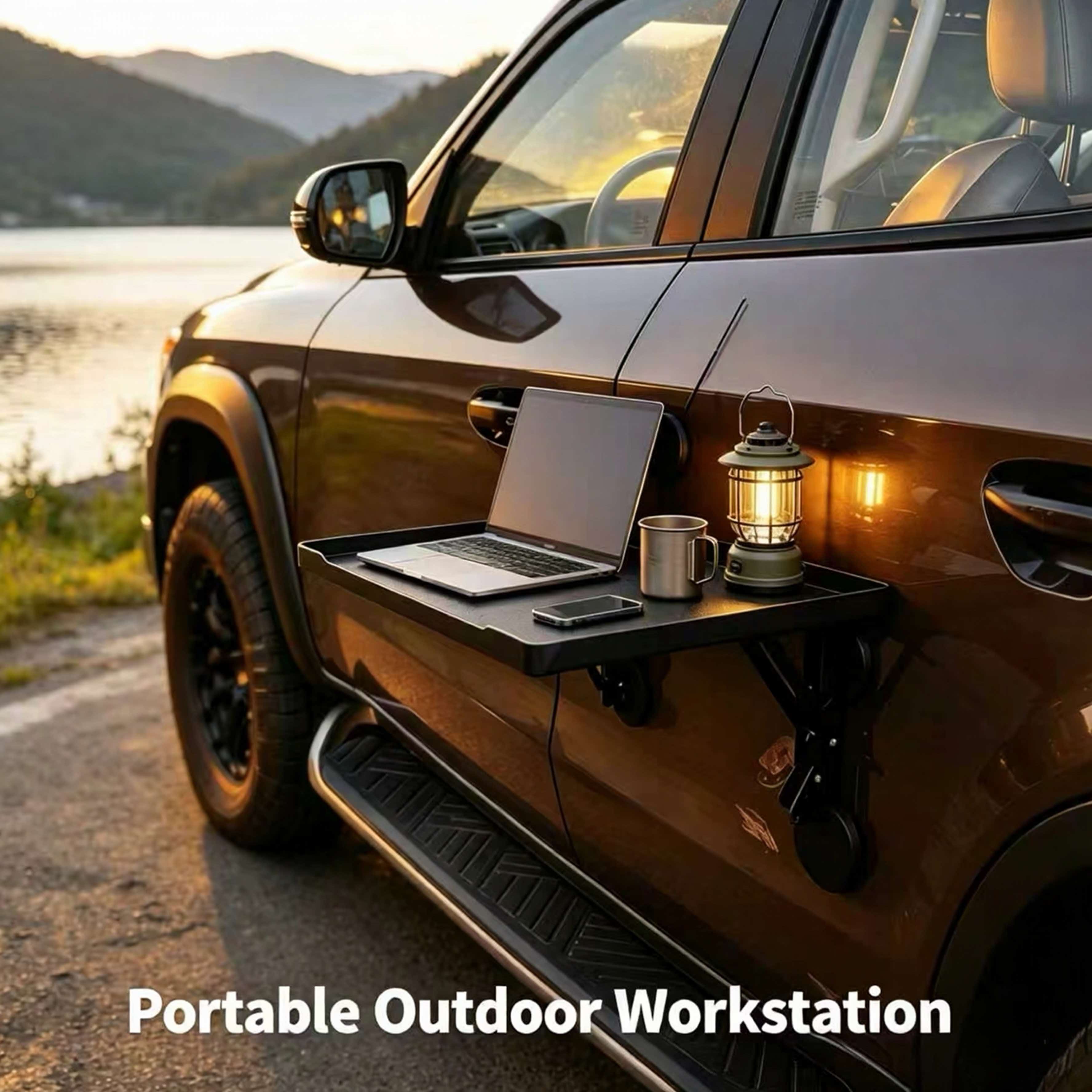 Outdoor Furniture Australia - Magnetische opvouwbare auto zijtafel, draagbare SUV/vrachtwagen