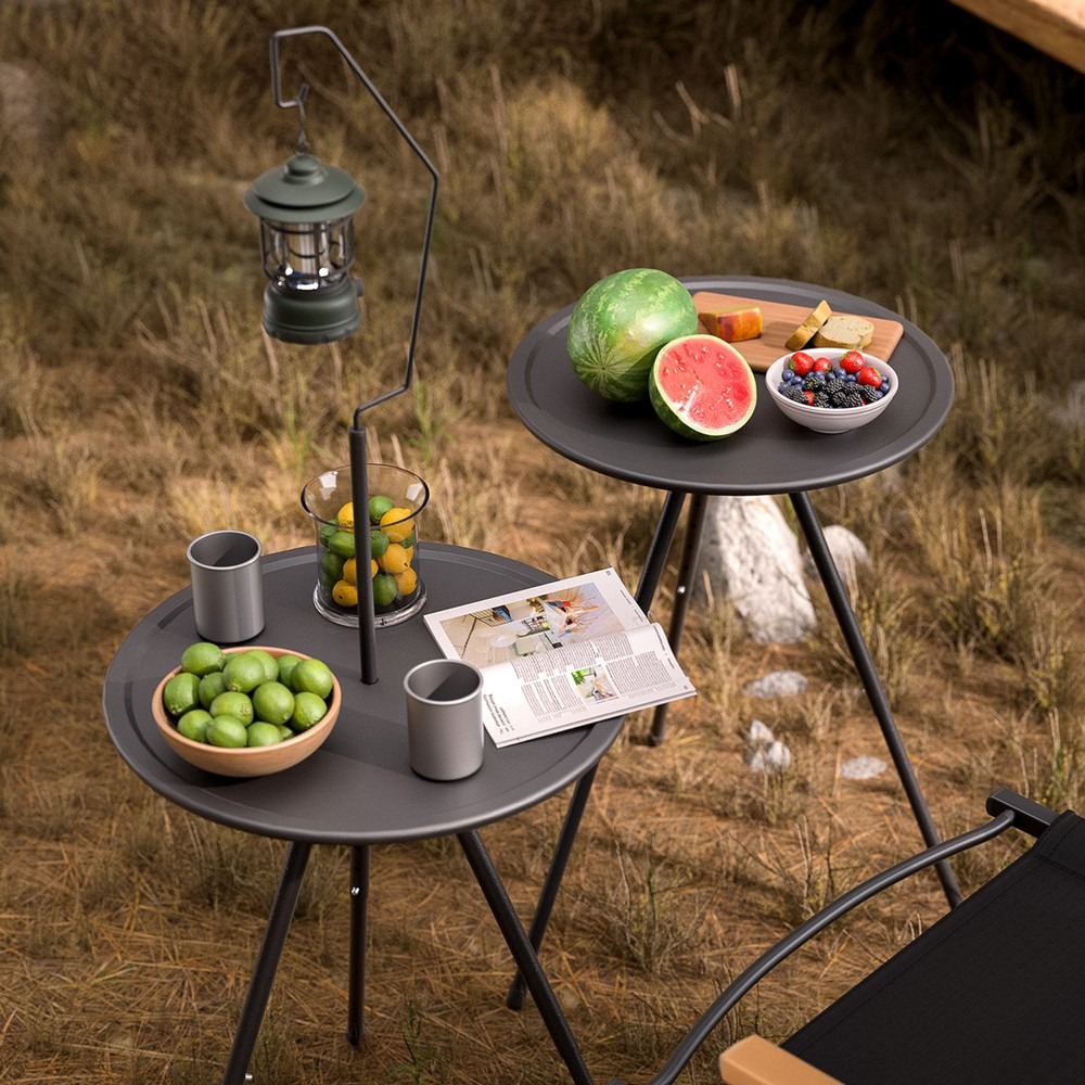 Folding Picnic Table - Draagbare opvouwbare campingtafel, in hoogte verstelbare