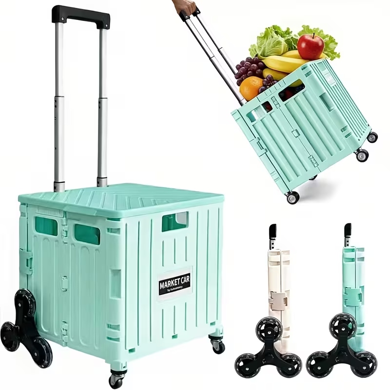 Outdoor Furniture Shop - Draagbare boodschappentrolley, opvouwbare lichtgewicht handkar voor