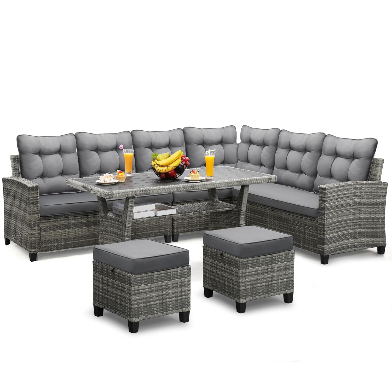 6-delige terrasmeubilairset, e - Outdoor Furniture Dining Set recensie en prijs