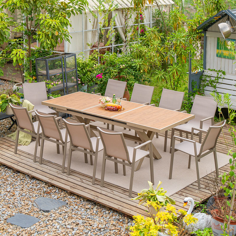 Moderne duurzame aluminium tui - Outdoor Furniture Dining Set recensie en prijs