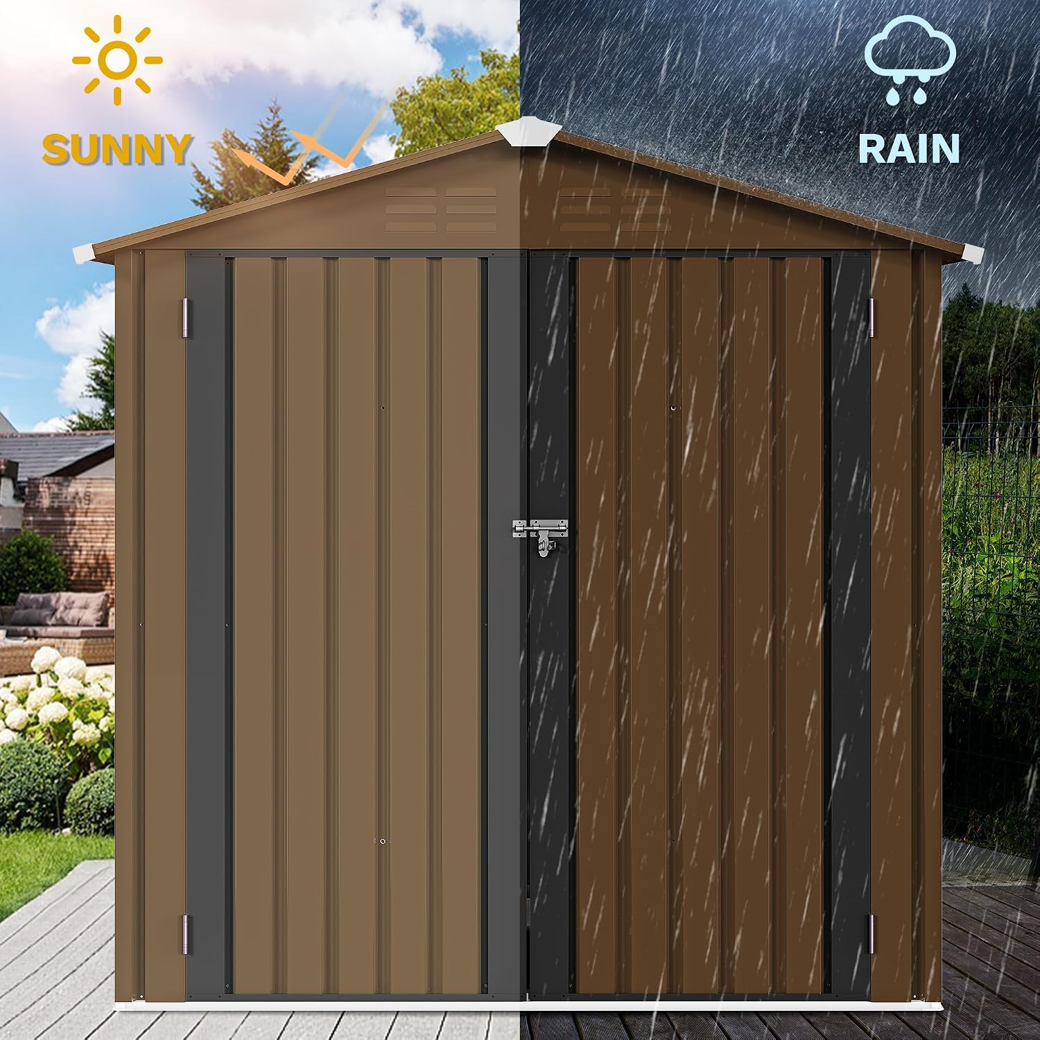 6x4ft Metalen Buitenberging, W - Outdoor Furniture Heavy recensie en prijs