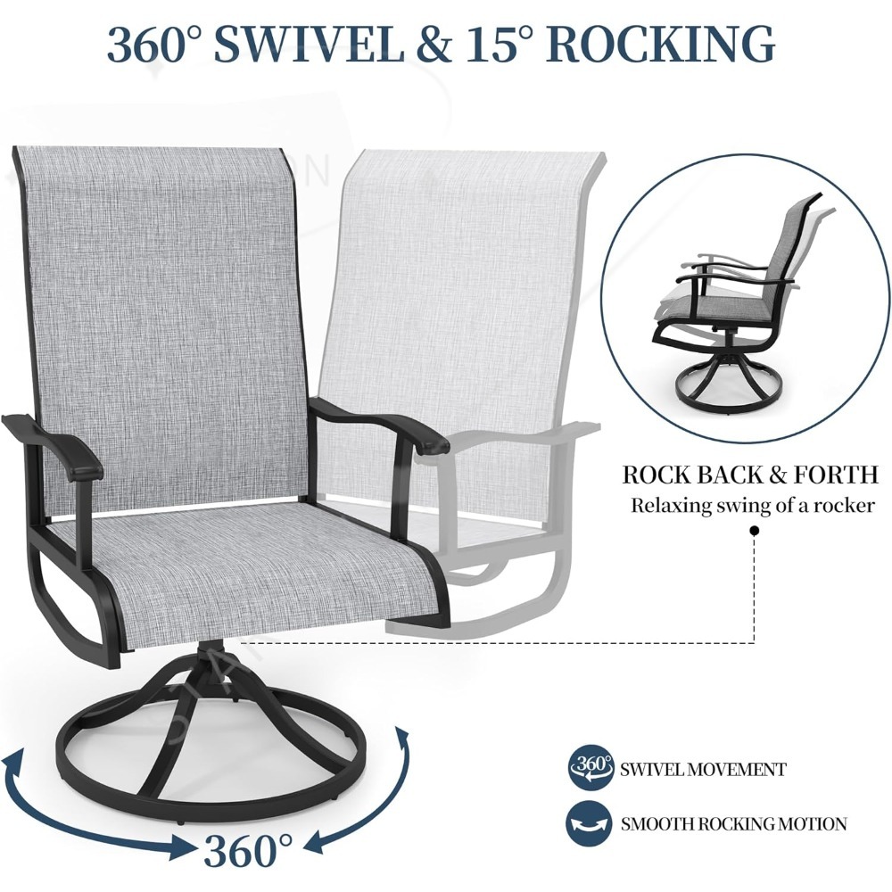 Patio-draaistoelen set Draaiba - Outdoor Furniture Dining Set recensie en prijs